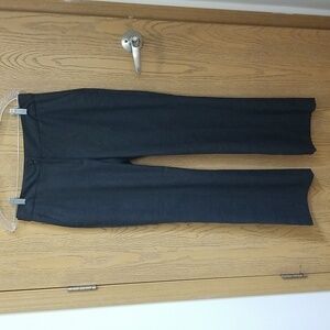 Talbots Petites Heritage Dark Grey Pinstriped Lined Pants